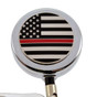 Thin Red Line Flag Firefighter Retractable Badge Reel ID Holder chrome