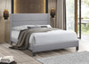 Houston Upholstered Platform Bed with Contrast Stitching