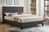 Denver Upholstered Platform Bed Grey Linen