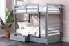 Malibu Twin Twin Bunk Bed Wood with ladder and drawers