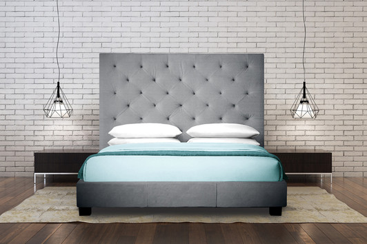 Buy Celine Upholstered Headboard Bed Online Sale Toronto, Mississauga, Burlington, Brampton, Milton, London,at The Sleep Factory