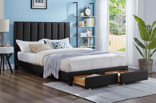 Avery Upholstered Platform Bed with Drawers Avery Upholstered Platform Bed with Drawers