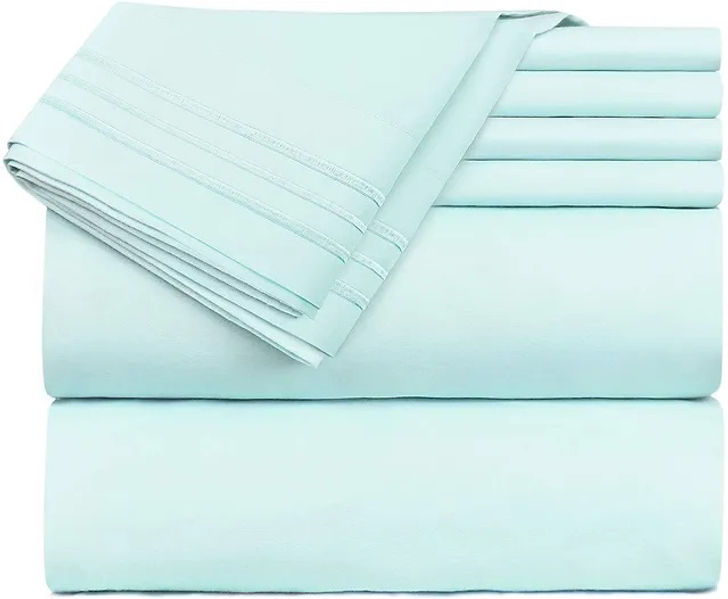 Wrinkle Free Sheet Set Light Blue