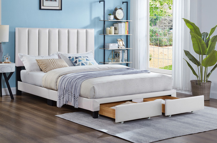 Avery Upholstered Platform Bed with Drawers