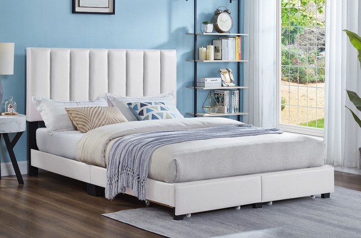 Avery Upholstered Platform Bed with Drawers