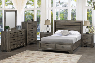 Jenna Bedroom Suites Double Dressers with Mirrors | The Sleep Factory