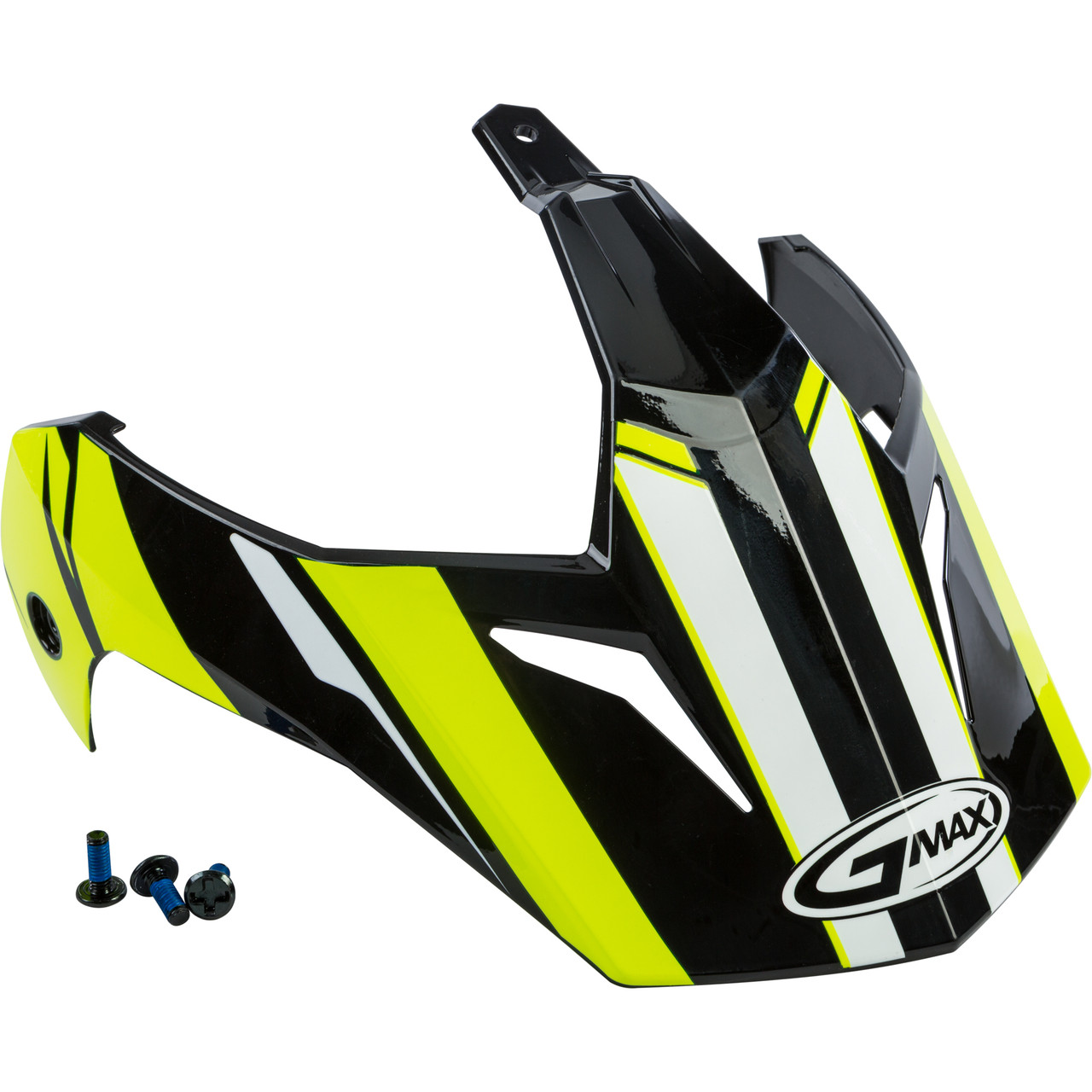 Visor W/Screws Vertical GM11 Black/HiVis Yellow GMAX Helmets