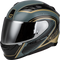 GMAX FF-98 AFTERSHOCK HELMET GREY/METALLIC GOLD 2X