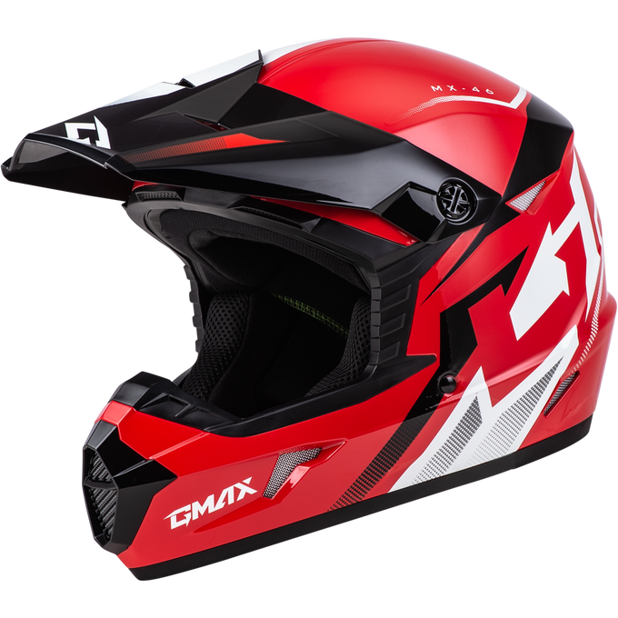 MX-46 COMPOUND HELMET RED/BLACK/WHITE 2X