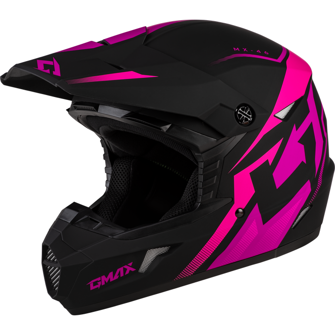 MX-46 COMPOUND HELMET MATTE BLACK/PINK 2X