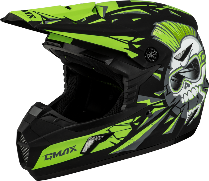 YOUTH MX-46Y UNSTABLE HELMET MATTE BLACK/GREEN YL YOUTH MX-46Y UNSTABLE HELMET MATTE BLACK/GREEN YL