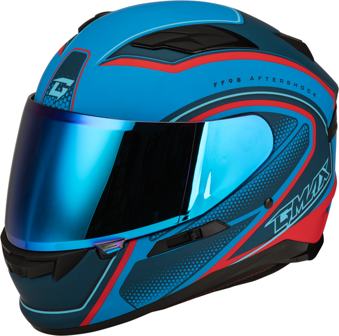 FF-98 AFTERSHOCK HELMET MATTE BLUE/RED 2X FF-98 AFTERSHOCK HELMET MATTE BLUE/RED 2X