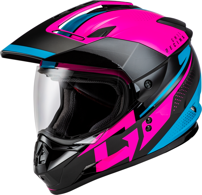 GM-11 DECIMA HELMET BLACK/PINK/BLUE LG GM-11 DECIMA HELMET BLACK/PINK/BLUE LG
