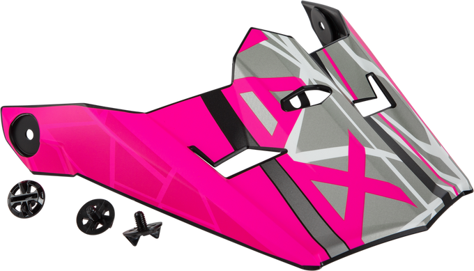 Visor W/Screws Mega MX-46Y Matte Black/Neon Pink YS-YL