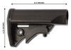 The LWRC Compact Stock is a drop-in replacement for AR-15 carbines with a Mil-Spec diameter buffer tube. It is a lightweight, no-nonsense stock that features integral sling attachment points, one-handed adjustment and an excellent cheek weld.