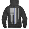 Thin Blue Line American Flag Honor & Respect Hoodies