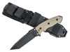 Hogue 35127 EX-F01 Fixed Blade Knife 5.5" Tanto Plain / Serrated Edge FDE