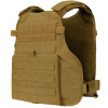 he Condor Outdoor Modular Operator Plate Carrier is made up of quality nylon material and is designed for complete ballistic protection carrier (Ballistic plates/soft armor not included). MOLLE webbing surrounds the carrier to allow for modular attachments and personalization. The padded adjustable shoulder straps and cummerbund ensure a true fit. This unique cummerbund features integrated soft armor pockets and it’s compatible with our side plate. The interior is lined with 3D mesh to ensure ventilation and active comfort. The MOPC by Condor Outdoor is ready to take on any fight.