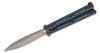Kershaw 5150CF Lucha Balisong Butterfly Knife 4.6" Plain Edge Titanium Handles w/Carbon Fiber overlays