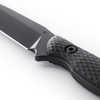 Toor Serpent Shadow Black Fixed Blade Knife 3.75" Plain Edge