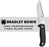 Spyderco FB33GP Bradley Bowie Fixed Blade Knife 5" Plain Edge