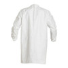 DUPONT Disposable Cleanroom Coat: Bound Collar, Elastic Cuff, Polyethylene, White, 3XL, 30 PK