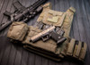 TAG’s® Vanguard plate carrier sets the standard in the industry for what a plate should be. The Vanguard is a light weight plate carrier that works with any set of hard armor plates and soft armor backers. SAPI, ESAPI, XSAPI, standalone level 4, swimmer cut and shooter cut armor plates all fit into the Vanguard. The triple magazine front panel is sewn into the carrier and will fit 30 round 5.56mm, AK47, and 7.62 x 51 magazines. You will never need to change out your magazine pouches again when using different weapon platforms.

