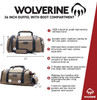 Wolverine 26" Duffel with Boot Compartment Black