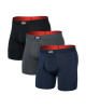 Saxx Multi-Sport Mesh 3-Pack Turbulence/Navy/Black Boxer Brief