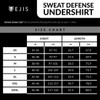 Ejis Men's V-Neck Long Sleeve Micro Modal Sweat Proof White Undershirt