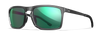 Wiley X Axe Sunglasses Captivate Polarized Green Mirror/Gloss Crystal Grey Frame