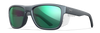 Wiley X Ovation Sunglasses Matte Graphite Grey/Captivate Polarized Green Mirror