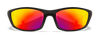Wiley X P-17 Sunglasses Captivate Polarized Red Mirror/Black Crystal Frame