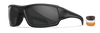 Wiley X Breach 2.5 Sunglasses Matte Black Frame with Grey/Clear/Light Rust Lenses