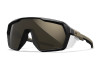 Wiley X Citadel Matte Black and Tan Frame with Captivate Tungsten Mirror Lens Sunglasses
