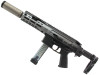 B&T Limited Sniper Grey SPC9 SD2 Pistol with Modular 2-Piece Titanium Suppressor and Tele-Brace