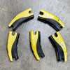 Lot of 5 pcs, TASER C2 OEM Body Shell Halves, Replacement Housing Grips - Yellow & Black, Police Trade