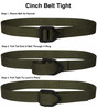 Bison Designs Last Chance Light Duty Belt – 38mm Olive Nylon Tactical Web Belt with Aluminum V-Ring Buckle, New/Old Stock