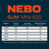 Nebo Slim Mini 500 Ultra-Thin Rechargeable Pocket Flashlight 500 Lumens