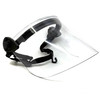 Paulson DK5 Series Tactical Face Shield, Clear Polycarbonate Full-Face Protection with Adjustable Head Strap, Police Trade