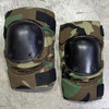 BPE-USA Bijan's U.S. Military Army Style Tactical Knee Pads – Woodland BDU Camo, Hard HDPE Cap, Police Trade