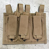 Law Enforcement Triple Magazine Pouch, MOLLE Compatible w/ Bungee Retention, Never Issued, Police Trade