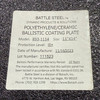 Battle Steel 893-1114 Level III+ Hard Armor Plate 11"x14", New/Old Stock