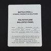 Battle Steel Polyethylene Ballistic Panel, 11" x 14" Soft Armor, New/Old Stock