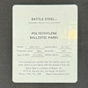 Battle Steel 8M4-1012 Level IIIA+ Polyethylene Ballistic Panel, 10"x12" w/ Nylon Cover, New/Old Stock