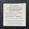 Battle Steel 8A2-1012 NIJ Level IIIA+ Polyethylene/Polyurea Hard Ballistic Plate, 10"x12" Shooter's Cut, New/Old Stock