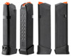 Glock G17 17+2 Gen5 Magazine is specifically designed for the Glock 17 Gen5 pistol. It is intended for 9 mm caliber and has a capacity of 19 rounds, consisting of a base capacity of 17 rounds and two additional rounds. The magazine is equipped with an orange follower, which facilitates checking the rounds and enhances safety.  This magazine is an excellent choice for Glock 17 Gen5 pistol owners who want to increase the weapon's capacity without compromising reliability or functionality. The orange follower makes checking the rounds quick and easy, improving the user experience and safety.