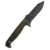 Half Face Blades Disaster Folder- Anodized OD Green Handle/Nitride Black Blade Dimpled Grip Deep Carry Pocket Clip Knife