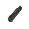 Half Face Blades Disaster Folder- Anodized OD Green Handle/Nitride Black Blade Dimpled Grip Deep Carry Pocket Clip Knife