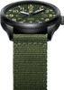 Military Sport Analog Quartz Nylon Strap Waterproof Black/Green/Green Watch